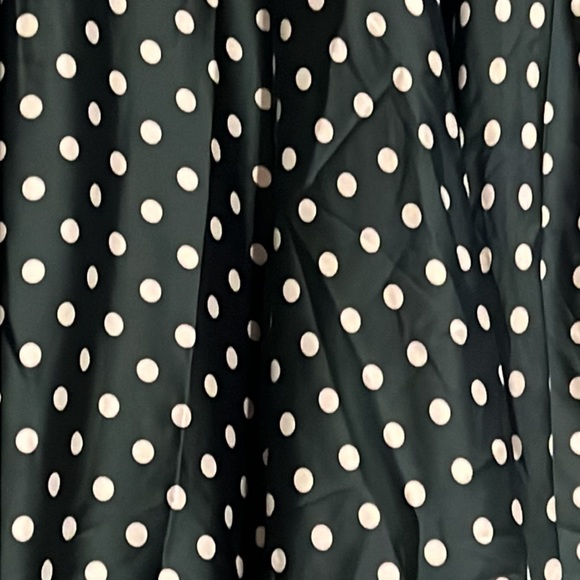 Unique Vintage Hunter Green White Polka Dots Dress Size 3XL - Picture 3 of 7